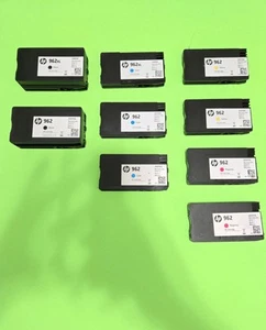 ORIGINAL HP 962XL & 962 SCHWARZ & FARBE TINTENPATRONEN - NEU & GEBRAUCHT - 9 STÜCK - Bild 1 von 1