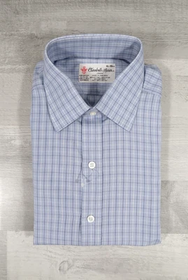 Turnbull & Asser Shirt Mens 16" 41cm Blue Check Long Sleeve - Image 1 of 4