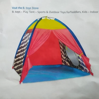 TENT ONLY NO POLES-Play Tent Indoor/Outdoor Playhouse House, Camping - B. Toys - Image 1 of 3