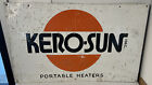 Vintage Kerosun Portable Heaters Tin Metal Sales Advertising Sign