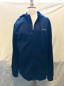 Herren Team Adidas M GU Reißverschluss vorne Hoodie marineblau neu mit Etikett neu Große L - Bild 1 von 6