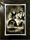 RARE Malificent Dragon Dbl Matted Print SIGNED Noah 18 x 14