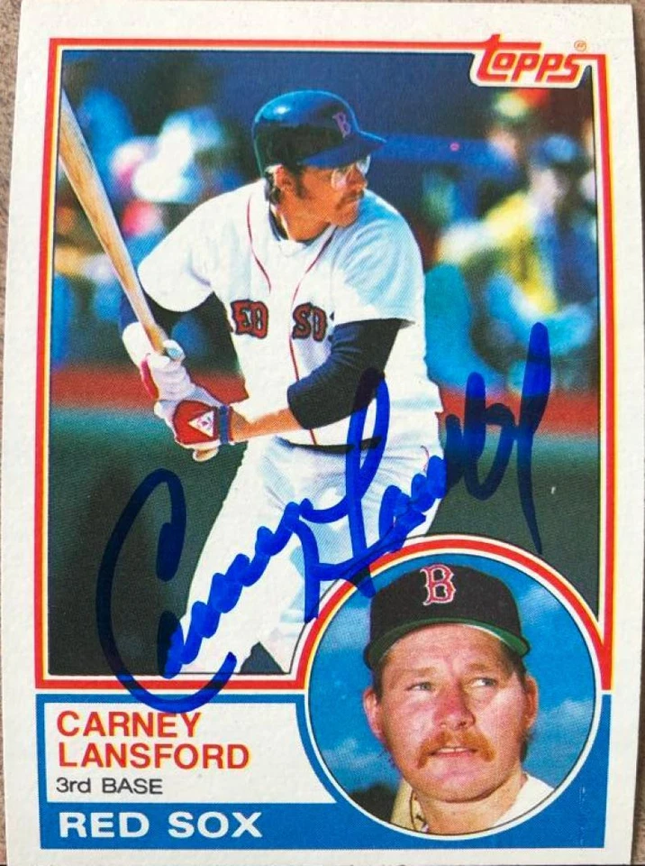 Carney Lansford Autografiado 1983 Topps #523 Foto 1 de 1