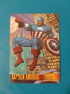 1995 Fleer Skybox Marvel vs DC Batman/Captain America Avengers Promo Card #2 - Bild 1 von 2