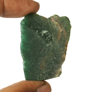Flat Hill Shape Rough Natural Green Jade Gemstone 129.50 Ct. Loose Stone FU-977 - Picture 1 of 3