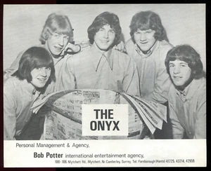 THE ONYX :   original UK 1960s promotion photo card (flyer) - Picture 1 of 2