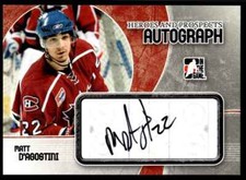 2007-08 In The Game Heroes and Prospects Auto Matt D'Agostini #A-MDA