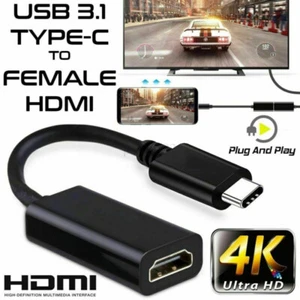 USB C Type C To HDMI Cable TV AV Adapter Mobile Phone Tablet HDTV For Android 📣 - Picture 1 of 11