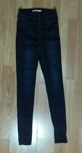 Levi's Jeans Womens Mile High Super Skinny High Rise Dark Blue Wash Denim Sz 24 - Picture 1 of 12