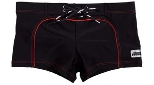 Aussiebum 70er Jahre Badehose quadratisch geschnitten Shorts Retro schwarz XS S M L XL XXL - Bild 1 von 4