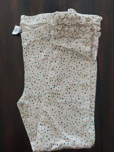Rufflebutts Leggings Size 6 / 7 Polka Dots Ruffle Edge Girls - Picture 1 of 1