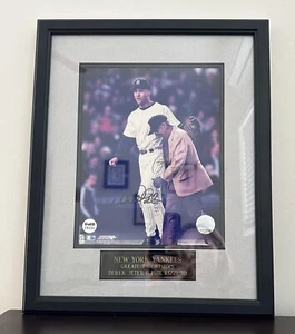 Derek Jeter & Phil Rizzuto Yankee HOF Autograph Framed Picture with Certificate - Picture 1 of 13