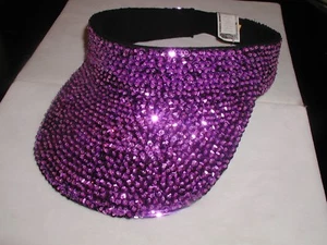 VISERA DE LENTEJUELAS PÚRPURA NFL MN VIKINGS FÚTBOL GOLF JARDÍN UNISEX BRILLANTE ¡NUEVA! - Imagen 1 de 1