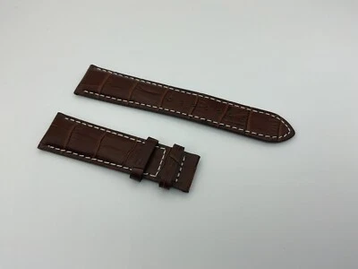 AUTÉNTICO TISSOT NUEVO 20MM MARRÓN GENUINO CUERO COCODRILO CORREA PULSERA Foto 1 de 2