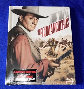 OOP SEALED Comancheros (1961) MOVIE BLURAY BLU-RAY DLX HARDCOVER John Wayne - Imagen 1 de 2