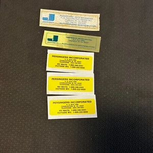 Persingers Incorporated Aufkleber Etikett Jeffrey autorisierter Händler Charleston - Bild 1 von 10