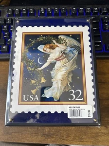 Placa de sello de ángel, madera enmarcada y plexiglás, 8" X 10" X 1/2", ¡Nuevo y hermoso! - Imagen 1 de 4