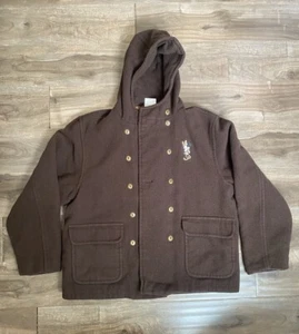 Minnie Mouse Pluto Girls Size 12/16 Wool Coat Disney Store Warm - Picture 1 of 7