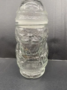 Vintage Glass Santa Claus Canister Jar Christmas St. Nick Candy Cookie Nuts - Picture 1 of 8