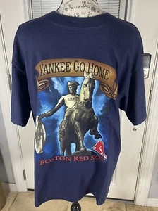 2004 Lee MLB ALCS Boston Red Sox NY Yankees Go Home Paul Reviere T-Shirt Y2K - Picture 1 of 9