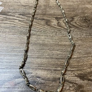 "Collar de barril ovalado único vintage tono plata 26"" cuentas" - Imagen 1 de 6