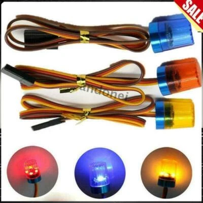 RC LED Warnleuchte Rundumleuchte Rundumlicht Lampe 5 LED Aluhalterung RC Auto - Bild 1 von 4