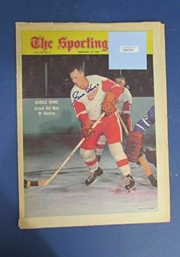 Gordie Howe Detroit Red Wings firmado 22 de febrero de 1969 Sporting News 126544 Foto 1 de 1