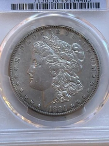 1884 s morgan silver dollar PCGS AU50 - Picture 1 of 3