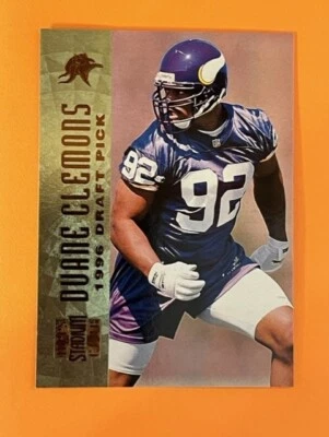 1996 Topps Stadium Club #146 Duane Clemons Draft Pick Vikings Football Card - Image 1 of 2