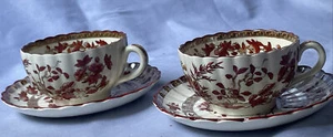 Copeland Spode India Tree Tea Cup and Saucers LOT OF 2 SETS - Bild 1 von 9