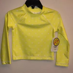 Tucker + Tate Mini Polka Dots Swimwear Rash guard UPF 50+ Yellow Size 2T NWT S3 - Picture 1 of 8