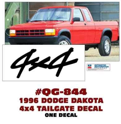 Dodge Dakota QG-844 1996 - 4x4 - calcomanía de puerta trasera - cada uno - con licencia Foto 1 de 2