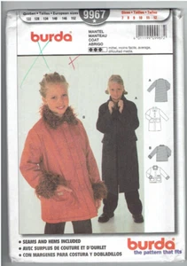 Burda Sewing Pattern 9967 Kid/Teen Winter Coat Uncut NEW Size 7-12 / 122-152 - Picture 1 of 2