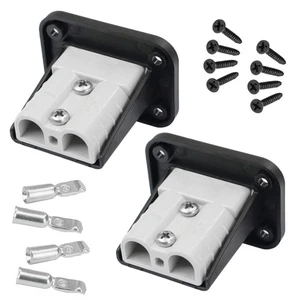 50A Battery Quick Connect Disconnect Jumper Connectors Cable Kit Plug Winch Cap - Picture 1 of 11