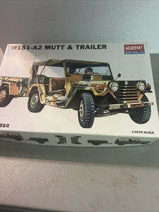 M151-A2 Mutt & Trailer - 1/35 Scale Unassembled Academy Kit#1326 - NIB - Picture 1 of 5