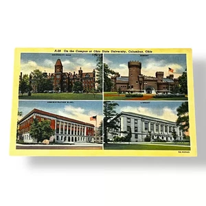 Postcard On the Campus of Ohio State University Columbus Ohio Multiview D504 - Picture 1 of 2