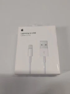 Apple 2m Lightning to USB Charge Sync Cable - White - Photo 1 sur 5