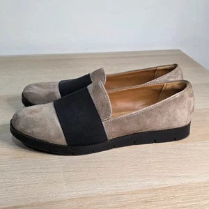 Naturalizer N5 Comfort Flats US 9 EU39 Izabel Brown Suede Leather Wide Slip On - Picture 1 of 8