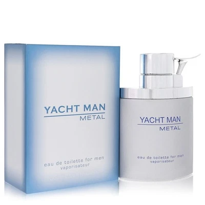 Yacht Man Metal by Myrurgia Eau De Toilette Spray 3.4 oz For Men Brand New - image 1 of 4