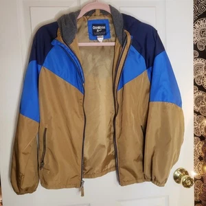 OshKosh BGosh Little Boys Rain Jacket Size 12 Blue/Brown - Picture 1 of 4