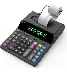 CATIGA 12 Digit Thermal Printing Calculator with Tape Print Out, Ink-Free Addin - Picture 1 of 6