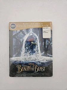 Beauty and the Beast Blu Ray Steelbook Best Buy Exclusive New Sealed Brand New - Picture 1 of 4