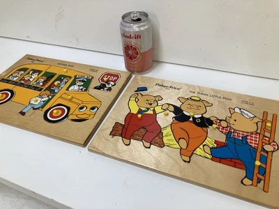 2 Wooden Vintage Fisher-Price Puzzles. 11.5”x9.5” - Image 1 of 4