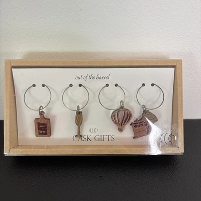 "Out of the Barrel" wine charms by Cask Gifts made of wood - Image 1 of 4