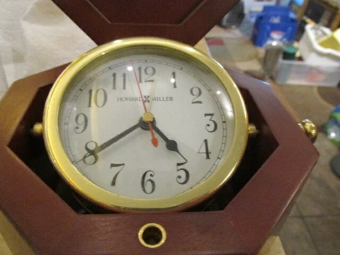 Vintage Howard Miller Captain's Case Clock Model 645-187 Cover