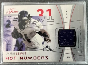 2004 FLAIR HOT NUMBERS GAME USED RED #HNJL JAMAL LEWIS JERSEY /150 - Picture 1 of 3