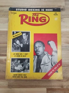 The Ring Boxing Magazine September 1955 Jim Norris & Rubin Carter, No Label - Picture 1 of 9