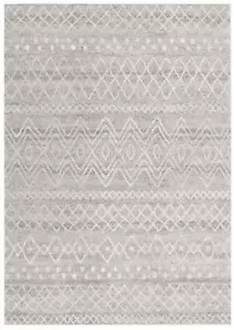 Spring Boho Tribal Grey Ivory Moroc Modern Floor Rug - 4 Sizes **FREE DELIVERY** - Picture 1 of 30