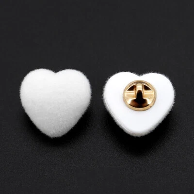 10Pcs DIY Heart-Shaped Sewing Shank Buttons for Cute Clothing Craft Sew Decor - Image 1 of 4