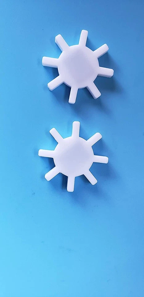 BEYONDSUPPLY 2Pcs PTFE Magnetic Stirrer Gear Type Octagonal Shape Magnetic Stir Bar new